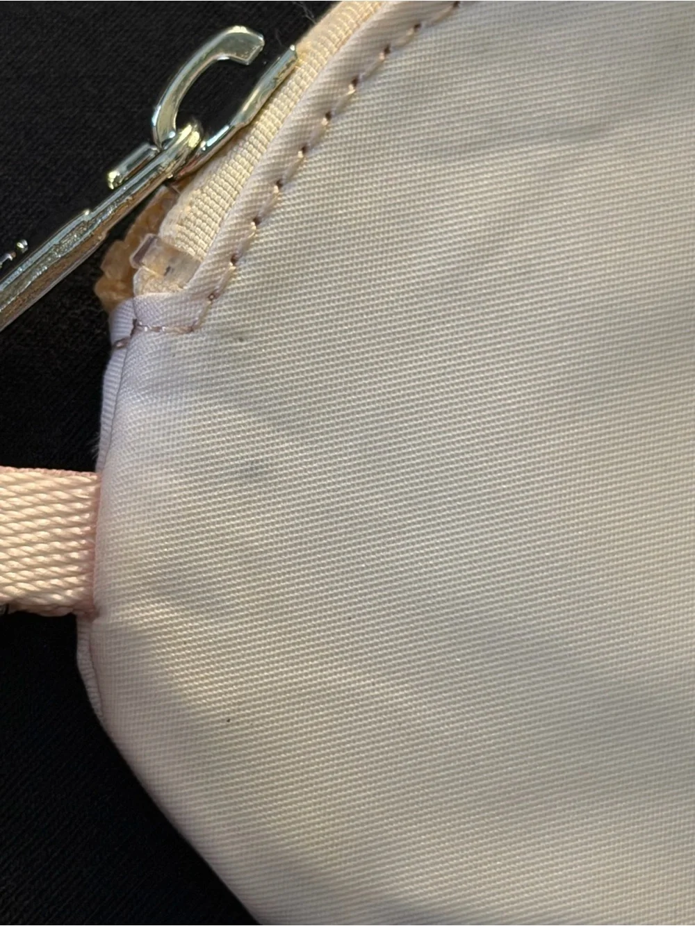 LULULEMON hot pink and cream dual pouch wristlet Keychain